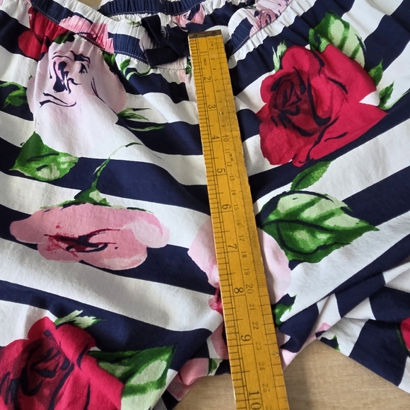 Kate Spade Dream A Little Dream Rose Striped Floral Pajama Set Small - Picture 15 of 16
